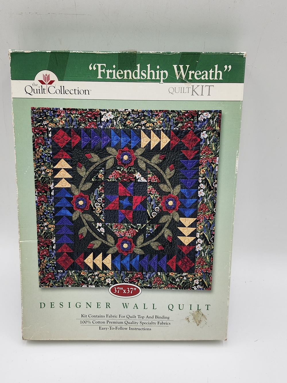 The Quilt Collection 2003 "Friendship Wreath" Quilt Top Kit 37" x 37" New In Box